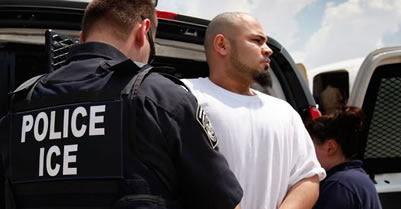 ICE official seen arresting a U.S. born Latino